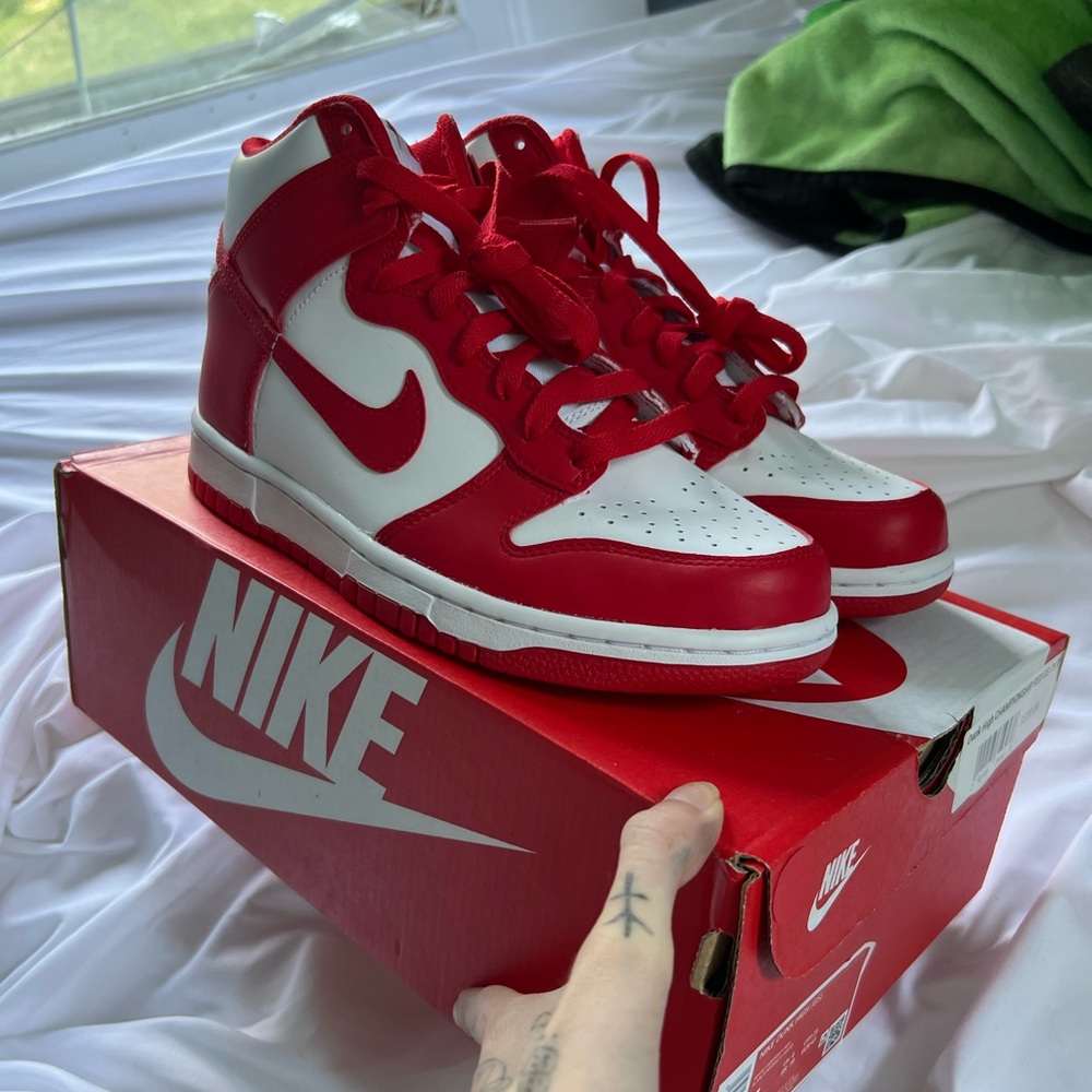 Champion Red Nike Sb’s